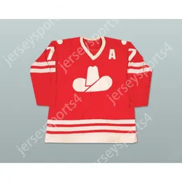 Personalizado RON CHIPPERFIELD 7 WHA CALGARY COWBOYS HÓQUEI JERSEY NOVO Top Costurado S-M-L-XL-XXL-3XL-4XL-5XL-6XL