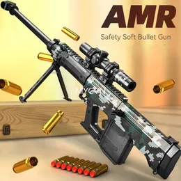 AMR Soft Bullet Shell Ejecting Toy Gun Manual Gun Sniper Launcher Shounter Model Big For Adults Boys CS Fighting