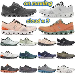 Sıcak Tasarımcı Koşu Koşu Ayakkabıları Bulut X 3Black Beyaz Gül Kum Turuncu Fildişi Çerçeve Kül Kum Moda Gençlik Kadın Erkekler Hafif Koşucu Spor Sabahları