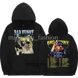 2022 Bad Bunny El Ultimo Tour Del Mundo männer Hoodie Frauen Casual Mit Kapuze Pullover Lose Stil Hoodies Sweatshirt 521 292