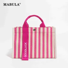 Worki wieczorowe Mabula Trend Koreańska dama płótno torba różowa kwadratowa torebka torowa do podróży duża swobodna torebka daybag j230420