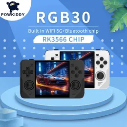 Tragbare Game-Player POWKIDDY RGB30 Retro Pocket 720 4-Zoll-IPS-Bildschirm mit integriertem WIFI RK3566 OpenSource-Handheld-Spielekonsole für Kindergeschenke 231121