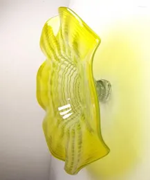 Lampa ścienna żółte szklane płyty szklane