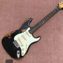 Classic Custom Shop Heavy Relic Eric Clapton Signature Electric Guitar, Aged Custom Black Relic Guitar