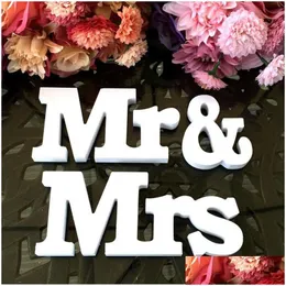 Decorazione per feste Fast Mr Mrs Signs Letters For Sweetheart Table Decor Sign F745 Drop Delivery Home Garden Festive Supplies Ev Dhb4M