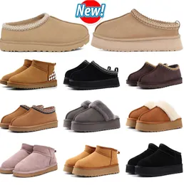 Australia designer stivali da neve ug uomo Donna Pantofole Tasman Tazz Ciabatte invernali in pelle di pecora Moda donna Piattaforma ugglie-08 Stivaletti classici in lana scamosciata bngj