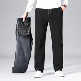 Men's Pants High Waisted Men With Plush And Thickened Light Core Straight Tube Loose Autumn/winter