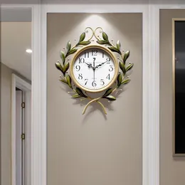 Wall Clocks Creative European Clock Metal Modern Design Silent Living Room Decorations Bedroom Reloj De Pared Creativo