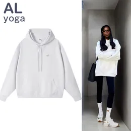 AL-lu Yoga Jacket New Fall Winter Sports Hooded Sweatshirts High-end Luxury Mens and Womens City Sweat Pullover Running Fitness Hoodies Loose Casual Thermal Tops