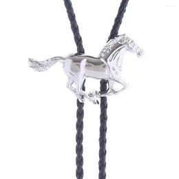 Bow Ties Western Galloping Horse Bolo Tie