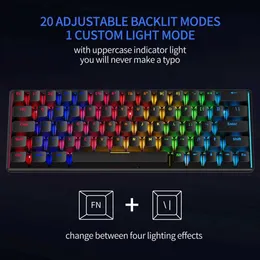 DHgate.com:ZIFRIEND 63-Key Wired RGB Backlit Mechanical