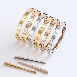 6mm 4mm Love Screw Bracelet Designer Bracelets luxury Bangle Fashion Jewelry Women Accessories Titanium Steel GoldPlated Silver bracelets Never Fade N L5QA L5QA