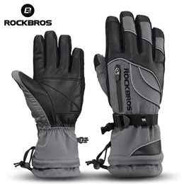 Guanti da ciclismo ROCKBROS Bicicletta invernale Termica impermeabile antivento Mtb Bike Sci Trekking Motoslitta Guanto da moto 231121