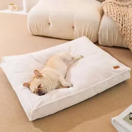 Canis Pens Luxo Pet Bed Mat Dog Sleeping Bed para Médio Grande Cães Cozy Nest Mat Soft Cat Sofá Almofada Canil Removível Pet Supplies 231120