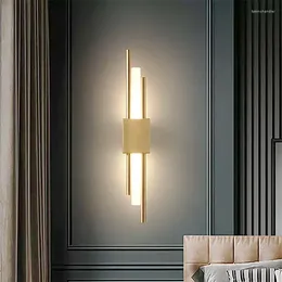Wall Lamps Modern LED Lamp For Bedroom Bedside Background Marble Lights TV Beside Corridor Aisle Home Decoration Illuminatio