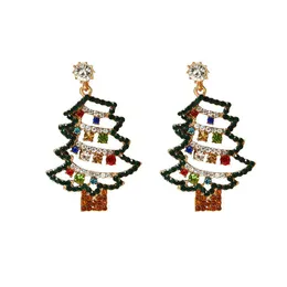Charme Europeu e American Crossborder New Handmade Diamond Christmas Tree Afles Ear Personalidade da moda Hollow C Dhgarden dhknc