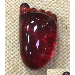 Pendant Necklaces Certificate Natural Mexican Amber Beeswax Blood Foot Spider 20 33 14Mm Drop Delivery Jewelry Pendants Dhgarden Dh65N