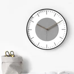 Wall Clocks Office Nordic Design Clock Round Kitchen Watch Glass Aesthetic Quiet Metal Italy Wandklok Home Decor GXR35XP