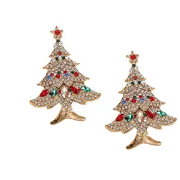 Charm grenzüberschreitende europäische und amerikanische Wasserziegel Weihnachtsgeschenke Highend Diamondstudded Tree Ear Needles Herbstohrringe Dhgarden Dhok6