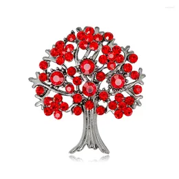 Broschen Weihnachtsbaum Brosche für Frauen Männer glänzende Strass Vintage Pins Schmuck Weihnachtsgeschenk