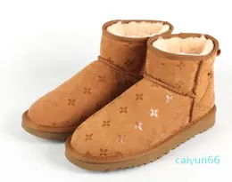Botas quentes clássicas australianas femininas mini meia bota de neve inverno pele cheia fofa peluda cetim tornozelo botas moda maré