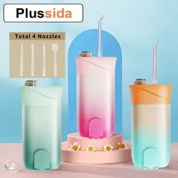 Other Oral Hygiene Detachable Water Tank Dental Oral Irrigator Mouth Washing for Teeth Cleaning Strong Impulse 200ML USB Charging Portable Travel 231120