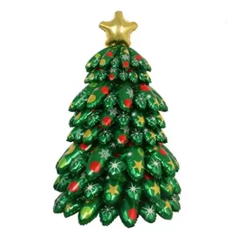 Рождественские украшения Воздушный шар для вечеринки из алюминиевой фольги Звезда-елка Happy Year 2024 Глобальное рождественское украшение 231120