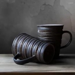 Kupalar Japon seramik retro kahve kupa taşınabilir kahvaltı su şişesi Taza Personalizada Copos de Vidro Agua e Suco Cadeau