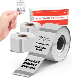 3rolls Phomemo Thermal Transparent Paper M110S M220 M200 M120 M110ラベルメーカーと互換性