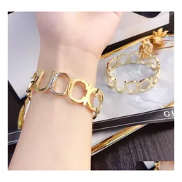 Bangle 18k золота с покрытием браслеты роскошные бренды дизайнерские ювелирные ювелирные ювелирные украшения