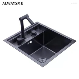 All Terrain Wheels ALWAYSME Stainless Steel Hand Wash Nano Plating Basin Sink With Toughened Glass Lid For RV Campers Boat Marine Yacht