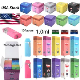 USA Warehouse Packwoods 1.0ML Rechargeable Disposable Vapes E-cigarettes 350MAH Battery Empty Vape Pen