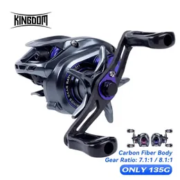 플라이 낚시 reels2 Kingdom Baitcasting Reel 135g Ultra Light Spool Bait 7 1 1 8 1 4kg 마이크로 몬스터 얕은 게임 코일 231120