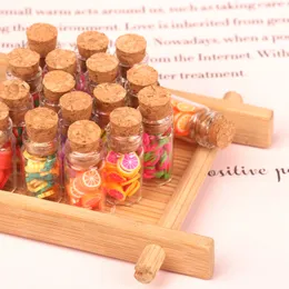 Mini Food Jar Glass Bottle Dollhouse Toy Mini Fruit Candy Snack Model For 1:12 1: 6 Doll House Accessories for Girls Kids Boys