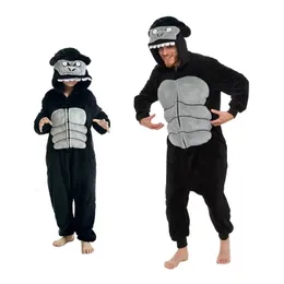 Rompers Gorilla Kigurumi Zipper Onesie For Baby Anime Pajamas Pyjamas Cosplay Costume Children Jumpsuit Sleepwear Homewear 231120