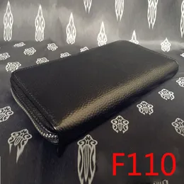 F110 F112 F114 Moda Cüzdan Seçimi Cowhide Cross Çiçek Fermuarı Kişiselleştirilmiş Moda Mektubu Punk Street Dans Tarzı Sevgilisi Hediye