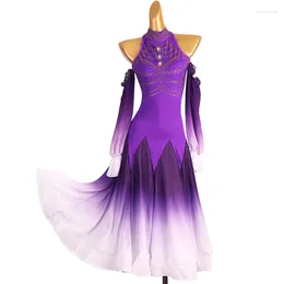 Stage Wear Gradient Hem Modern National Standard Dance Upscale Large Swing Waltz Performance Dress Product
