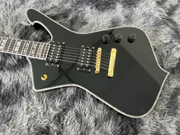 Chińska gitara elektryczna lodowa czarno -biała kolorowy sprzęt mahoniowy body szyja