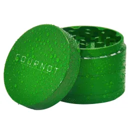 COURNOT Aluminum Non-stick cnc teeth Herb Grinder Metal 63mm 4 Layer Herbal Tobacco Smoking Grinder Smoke Accessorie