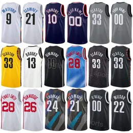 Impresso Basquete Homem Mulheres Cameron Johnson Jerseys 2 Mikal Bridges 1 Dorian Finney-Smith 28 Harry Giles III 14 Lonnie Walker IV 8 City Shirt Association Top Quality