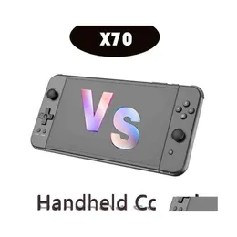 Przenośne gracze gier x70 Handheld Player 7ococ HD SN SN Retro Console PS MD Games Consoles TV Out Gaming Drop dostawa Akcesorie DHNGW