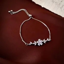 Charm Bracelets Zircon Flower Pull-out Bracelet Fashion Ornament Women