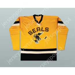 MAGLIA HOCKEY VECCHIA SCUOLA SAN FRANCISCO SEALS personalizzata NUOVA cucitura superiore S-M-L-XL-XXL-3XL-4XL-5XL-6XL