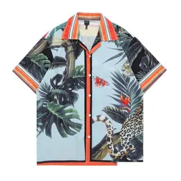 Altri abbigliamento con colletto cubano vintage camicia floreale spezzata da uomo e donna sciolto design porto coppia emotiva spiaggia a maniche corte drop de dhxy8