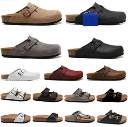 Designer Birkens Tocks Tamancos Homens Corre Sandálias Boston Outono Inverno Unissex Chinelos Soft Couro Feltro Naturals Hombres Outdoor Fivela Sapatos Running Design 6102essg