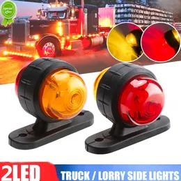 2pcs LED 사이드 마커 트럭 트레일러 조명 위치 램프 트랙터 클리어런스 램프 주차장 전구 빨간색 흰색 호박색 옐로우 백색광