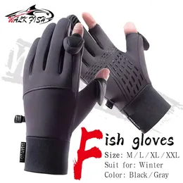 Luvas Esportivas WALK FISH Inverno Pesca Repelente de Água Correndo Condução Antiderrapante Tempo Frio Touchscreen Quente Bicicleta Ciclismo Luva Homens 231121