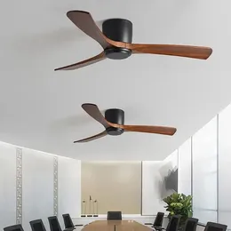 -Selling Solid Wood Prosty styl LED Fan Famil Family salon jadalnia ciche sufit