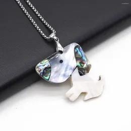 Chains Natural Abalone Shells Necklace Pendant Cartoon Puppy Shape Mother Of Pearl Exquisite Charms For Jewelry Making Diy Accessories