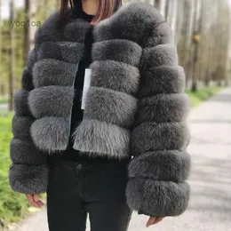 Kvinnors 2023 Maomao Empty 2023 Natural Made Fox Pur Coat Winter Warme Luxury Leather Coat avtagbar långärmad kvinnors västpäls SL231026